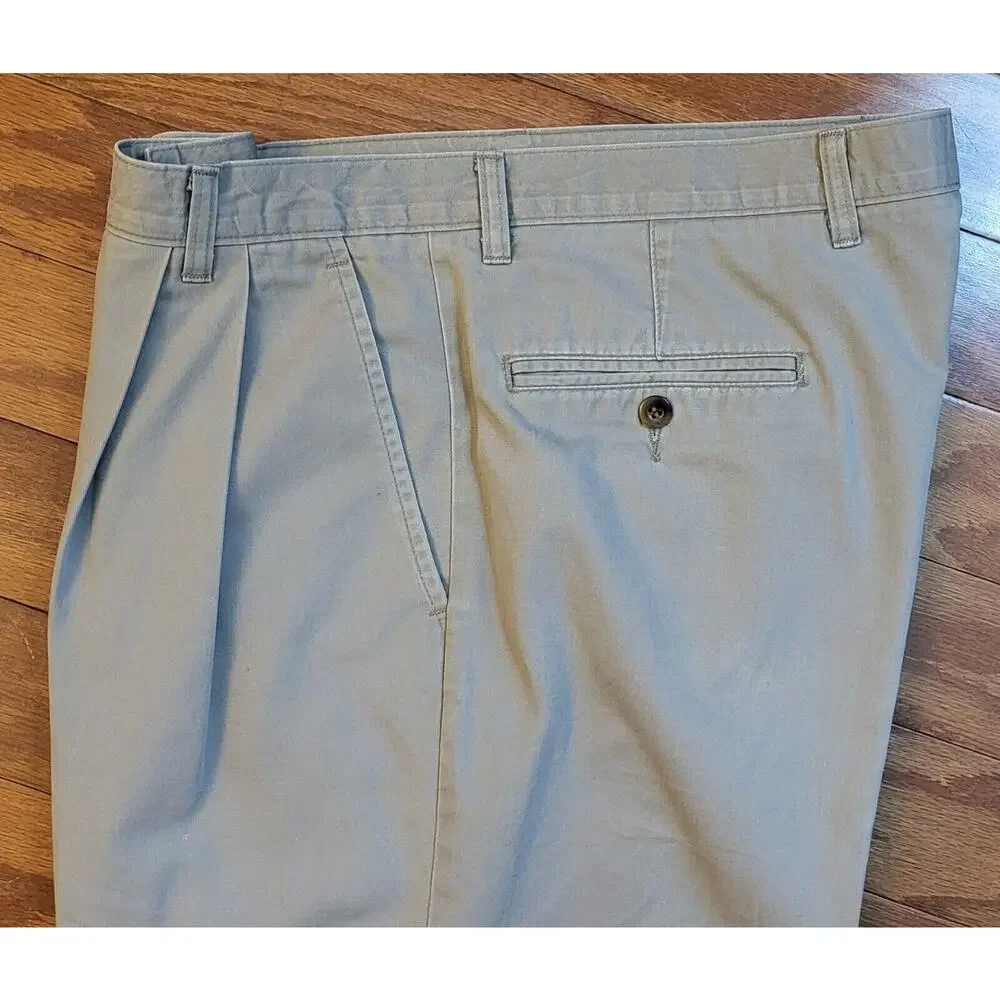 Dockers Pants Mens Khaki Relaxed Fit Pleated Size W36xL28
